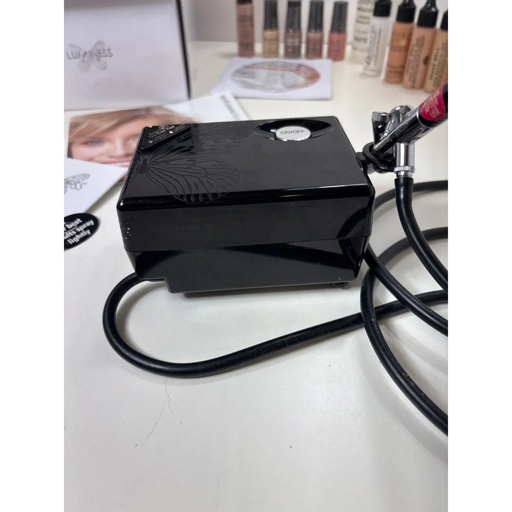 Luminess Air Airbrush Makeup System Black Compressor Stylus Set Free Extras